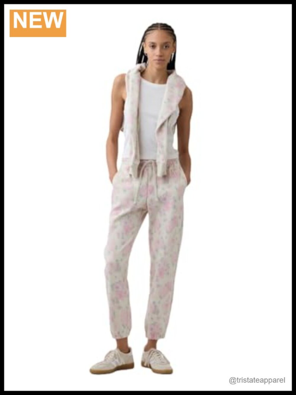 Gap Logo Fleece Joggers Mid Rise Ankle Athletic Fit Women's Pull On